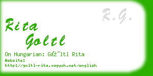 rita goltl business card